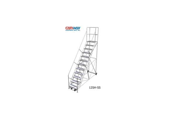 Stainless Steel Mobile Ladder Stand