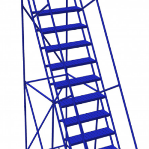16 Step 60° Lever Lift Mobile Ladder Stand
